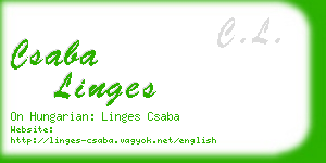 csaba linges business card